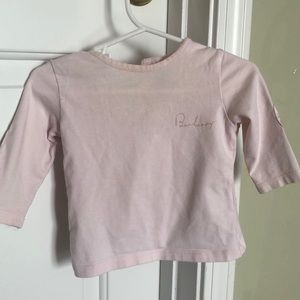 Burberry Baby Girl Pink Top checkered elbow